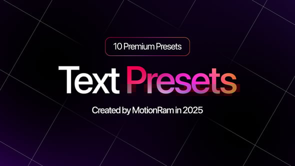 Videohive Text Presets 58365563