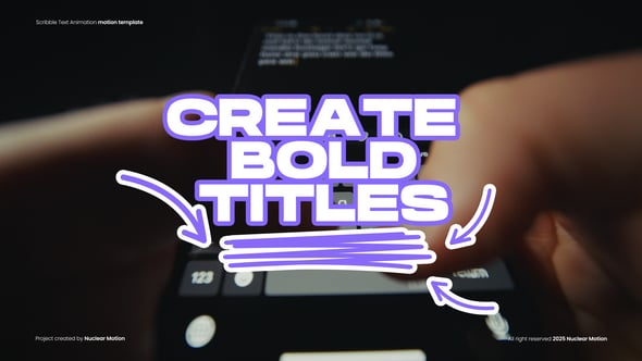 Videohive Scribble Text Animation 58368835