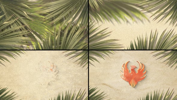 Videohive Sand Beach Summer Holidays Travel Logo