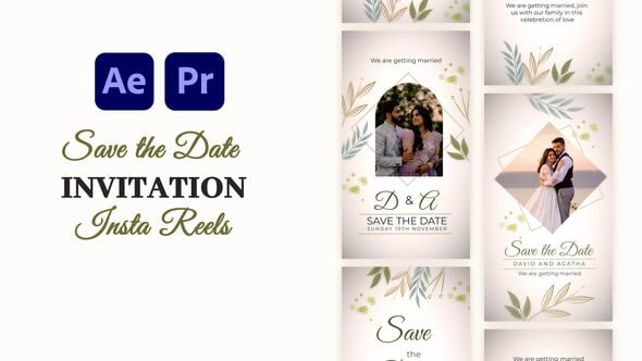 Videohive Save the Date Invitation Instagram Reels