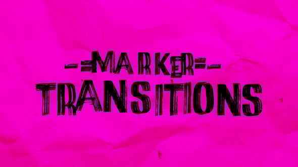 Videohive Marker Transitions 58273399