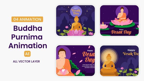 Videohive Buddha Purnima illustration Scene