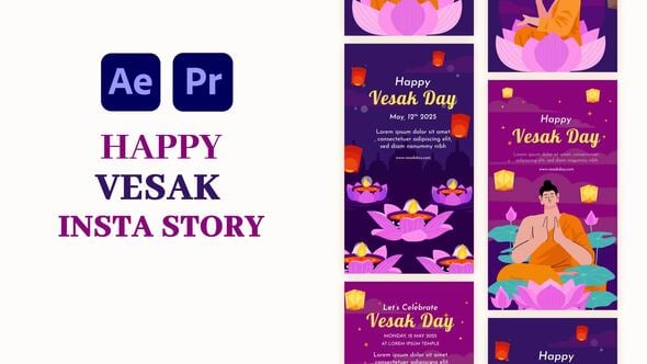 Videohive Happy Vesak Instagram Story