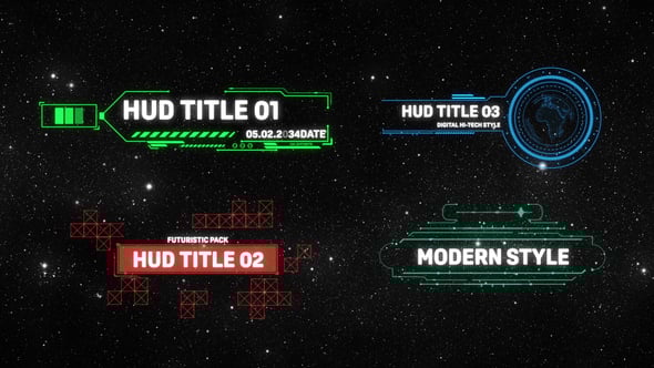 Videohive HUD Titles 58500419
