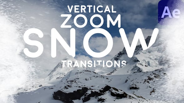 Videohive Vertical Zoom Snow Transitions