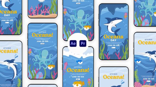 Videohive World Oceans Day Instagram Story