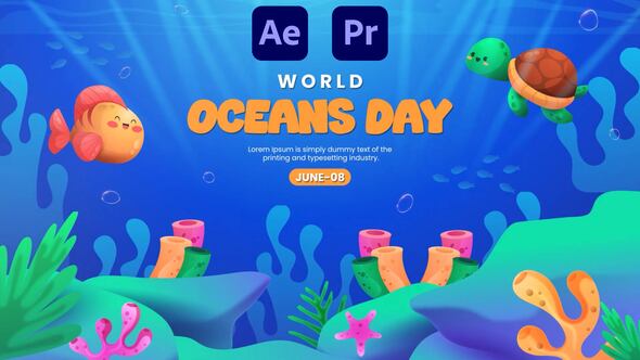 Videohive World Oceans Day Intro