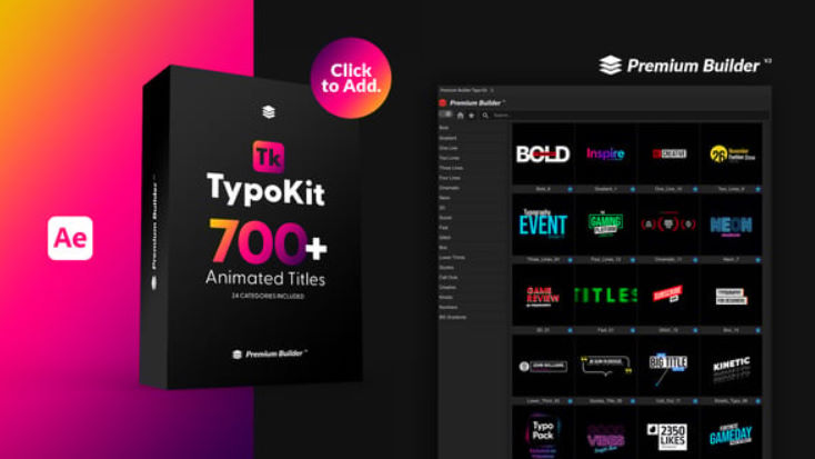 Download Typo Kit | Animated Titles – Videohive