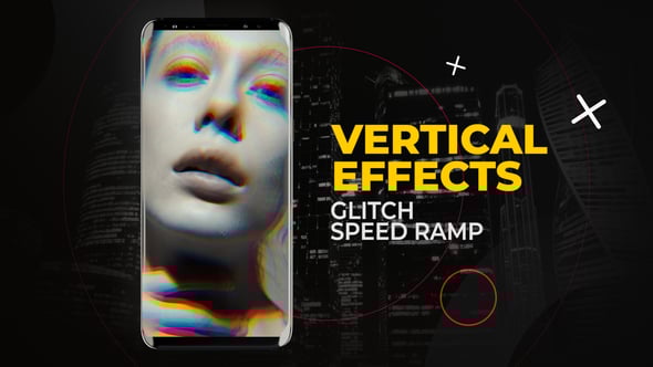 Videohive Vertical Glitch Speed Ramp Effects | After Effects