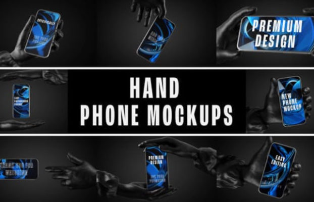 Download Hand Phone Mockup Pack – Realistic Smartphone Presentation Kit – Videohive