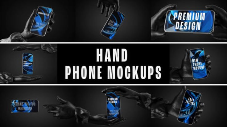 Download Hand Phone Mockup Pack – Realistic Smartphone Presentation Kit – Videohive
