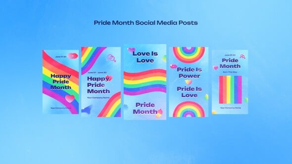 Videohive Pride Month Social Media Posts