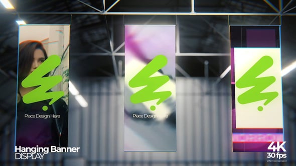 Videohive Hanging Banner Mockup