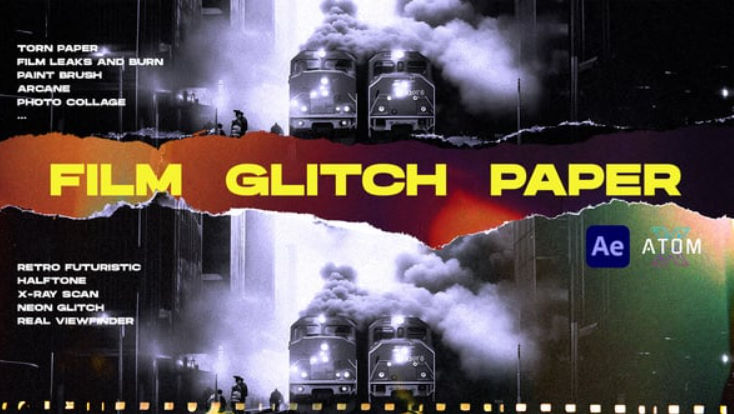 Videohive After Effects Transitions by whiterecord | Film, Glitch, Paper