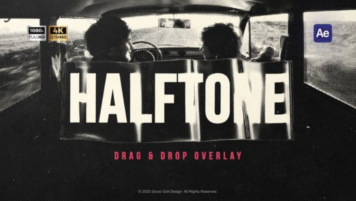 Videohive Halftone Texture Overlay