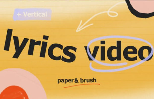 Videohive Paper Brush Lyric Template