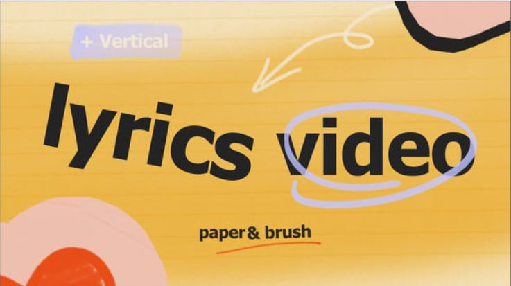 Videohive Paper Brush Lyric Template