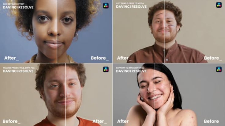 Videohive Skin Retouch Effect Davinci Resolve