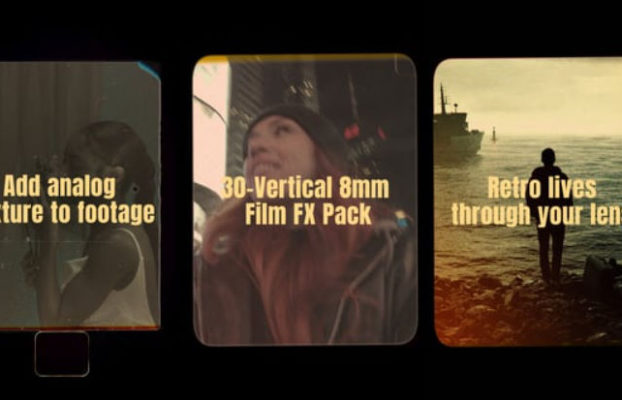 Videohive Super 8mm Vertical Frame Pack – 30+ Vintage Film Filters for TikTok, Instagram & Reels