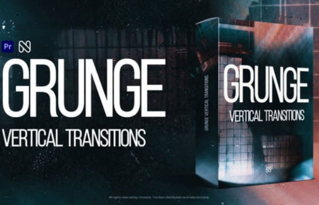 Videohive Vertical Grunge Transitions – TikTok, Reels, Shorts, Stories for Premiere Pro