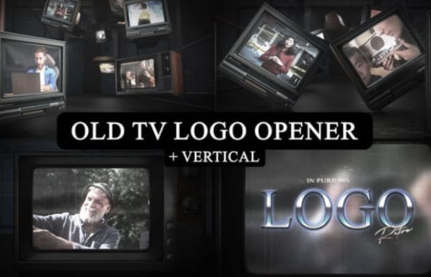 Download Vintage CRT Screen Logo Opener Vertical Version included MOGRT – Videohive